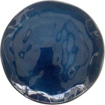 Prato raso de cerâmica orgânico azul meia-noite - haifa collection privée