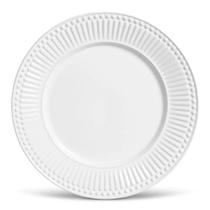 Prato Raso De Cerâmica Roma Branco 26cm Porto Brasil Prato Raso De Cerâmica Roma Branco 26cm Porto Brasil