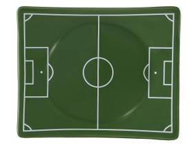 Prato Raso de Cerâmica Verde e Branco Retangular Scalla Cerâmica Futebol Prato Raso de Cerâmica Verde e Branco Retangular Scalla Cerâmica Futebol