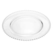 Prato Raso De Cristal De Chumbo Incolor 32cm Com Borda Enfeitada Pearl Sousplat Transparente Para Servir Mesa Jantar Almoço Presente Prato Raso De Cristal De Chumbo Incolor 32cm Com Borda Enfeitada Pearl Sousplat Transparente Para Servir Mesa Jantar Almoço Presente