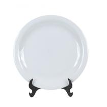 Prato Raso de Mesa Jantar Branco Cerâmica - Porcelart - Porcelarte