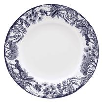 Prato Raso de Porcelana 28cm Oxford Toile de Jouy Refeição