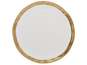 Prato Raso De Porcelana Branco E Dourado Dubai 25Cm Wolff Prato Raso De Porcelana Branco E Dourado Dubai 25Cm Wolff