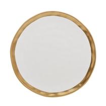 PRATO RASO DE PORCELANA BRANCO E DOURADO DUBAI WOLFF 25cm