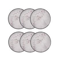 Prato Raso de Porcelana Decorada Floralis 25cm 6un - Tramontina 96950/231 Prato Raso de Porcelana Decorada Floralis 25cm 6un - Tramontina 96950/231