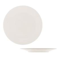 Prato Raso De Porcelana Grande Branco 26cm Comida Japonesa