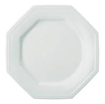 Prato Raso De Porcelana Schmidt Octagonal Prisma Branco