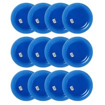Prato Raso de Vidro Diamante Sky Azul 22,4cm 12 Unidades - Nadir 5837 Prato Raso de Vidro Diamante Sky Azul 22,4cm 12 Unidades - Nadir 5837