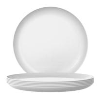 Prato Raso De Vidro Opaline 27Cm Blanc 6 Unidades - Nadir Prato Raso De Vidro Opaline 27Cm Blanc 6 Unidades - Nadir