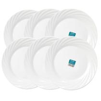 Prato Raso de Vidro Opaline Jasmim 26cm 6 Unidades - Nadir 5542 Prato Raso de Vidro Opaline Jasmim 26cm 6 Unidades - Nadir 5542