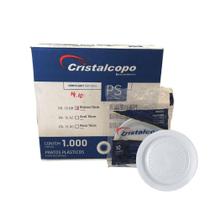 Prato Raso Descartável 15cm Branco Cristalcopo PS com 1000 Unidades Prato Raso Descartável 15cm Branco Cristalcopo PS com 1000 Unidades