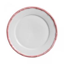Prato raso em cerâmica bambu flat rosa - 1un - SCALLA