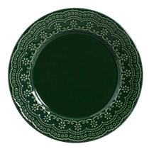 Prato Raso em Cerâmica Madeleine Botânico Verde 26 cm - 1 Unid. - PORTO BRASIL