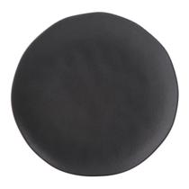 Prato Raso Em Cerâmica Orgânico Preto Matte 26,5cm Porto Brasil