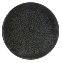 Prato raso em porcelana 27x27cm preto florarte