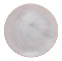 Prato Raso em Vidro Diwali Marble 25cm Luminarc Cinza Claro