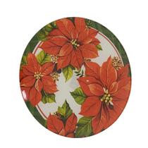 Prato Raso em vidro Flor de Natal 25cm - Espressione