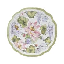 Prato Raso Flores Coloridas Cerâmica Scalla 27,5cm Prato Raso Flores Coloridas Cerâmica Scalla 27,5cm
