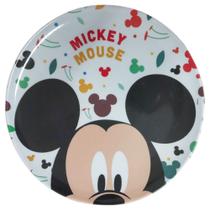 Prato Raso Infantil Disney Mickey Meninos Melamine 20cm - Yangzi