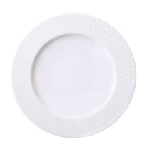 Prato Raso Jantar Refeição 28cm Santorini Porcelana Decorada Branco Tramontina