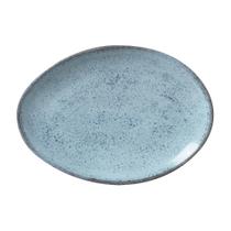 Prato Raso Jantar Refeição 31cm Oval Orgânico Breeze Azul Cerâmica Porto Brasil Prato Raso Jantar Refeição 31cm Oval Orgânico Breeze Azul Cerâmica Porto Brasil