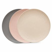 Prato Raso Lines 27 cm Sortido PP e Bambu Lyor Prato Raso Lines 27 cm Sortido PP e Bambu Lyor