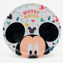 Prato Raso Melamina 20cm Mickey Resistente Infantil