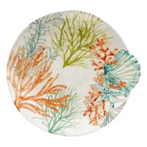 Prato Raso Melamina Concha do Mar Coral 30cm