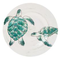 Prato Raso Melamina Detalhe Tartaruga Verde 28cm 50202 - EntreCasa
