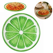 Prato Raso Melamina Estampa Frutas 25,5cm Elegante Prato Raso Melamina Estampa Frutas 25,5cm Elegante