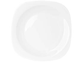 Prato Raso Nadir Plaza em Vidro Branco 27cm Prato Raso Nadir Plaza em Vidro Branco 27cm