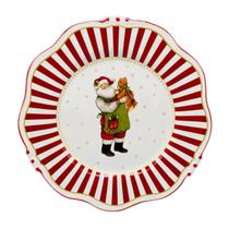 Prato Raso Natalino Papai Noel Filete Christmas 29cm 1Und Prato Raso Natalino Papai Noel Filete Christmas 29cm 1Und