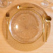 Prato Raso New Butterfly Fio de Ouro 26,5cm x 2cm Cristal Prato Raso New Butterfly Fio de Ouro 26,5cm x 2cm Cristal