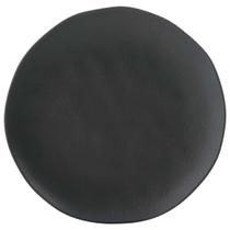 Prato Raso Orgânico Preto Matte Stoneware Cerâmica Porto Brasil 1 Unidade