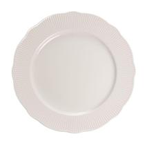 Prato Raso Perle Em Porcelana Branca 27cm Lhermitage