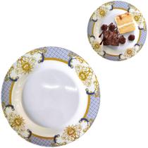 Prato Raso Plástico P/ Sobremesa Buffet Restaurantes 25cm