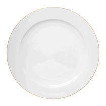 Prato Raso Porcelana Branco Fio Ouro Royal 27Cm Hauskraft Prato Raso Porcelana Branco Fio Ouro Royal 27Cm Hauskraft
