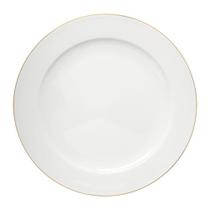 Prato Raso Porcelana Royal Fio de Prata - 1 UNIDADE- Hauskraft