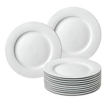 Prato Raso Redondo 28cm material Melamina cor Branco Leve e Resistente Prato Raso Redondo 28cm material Melamina cor Branco Leve e Resistente