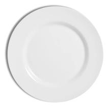 Prato Raso Redondo Branco de Melamina Plástico Resistente 28cm Leve - Bestfer