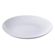 Prato Raso Refeição 25cm Cozy Avulso Plástico Redondo Branco
