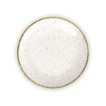 Prato Raso Tramontina Rústico Marrom em Porcelana Decorada 28 cm