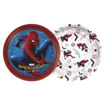 Prato Redondo 18cm Spider Man Home Coming C/8 Unidades - Regina