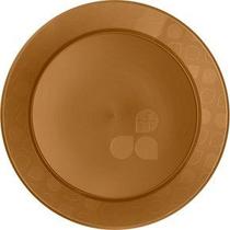 Prato redondo acrilico dourado 15cm strawplast c/10
