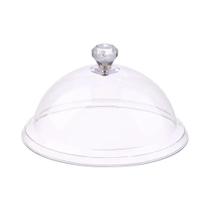 Prato Redondo De Plástico Temperado Acrílico Para Bolos, Suporte Para Exibição De Pão E Frutas,