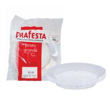 Prato Redondo Grande - Branco para Festas e Eventos