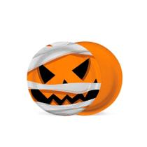 Prato Redondo Happy Halloween 18cm - Scary Night - 8 unidades - Cromus - Riz