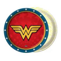 Prato redondo mulher maravilha 08un festcolor