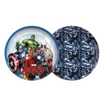 Prato Redondo Vingadores 18cm - 8 Unidades Prato Redondo Vingadores 18cm - 8 Unidades