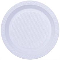Prato Refeição Descartável Branco Plástico 21Cm 300 Unidades